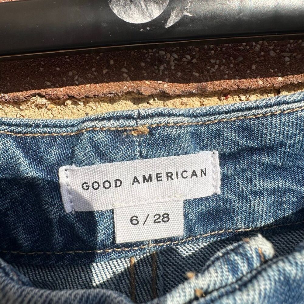 Good American $159 Weekender Stretch Denim Jeans Indigo045 Wash Size 6/28 NEW - Picture 5 of 6